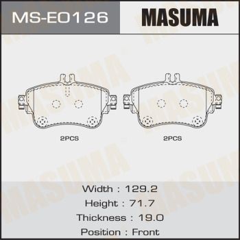 MSE0126 MASUMA Комплект тормозных колодок
