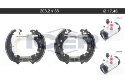 79KT0134C ICER Комплект тормозных колодок