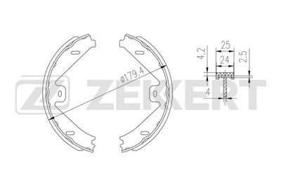 BK4328 ZEKKERT Комплект тормозных колодок