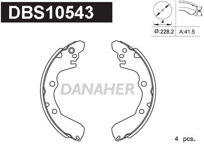 DBS10543 DANAHER Комплект тормозных колодок