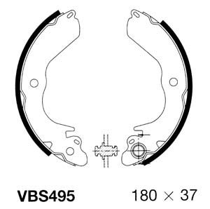 VBS495 MOTAQUIP Комплект тормозных колодок