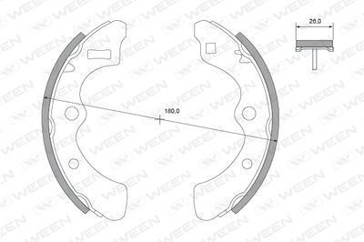 1522249 WEEN Комплект тормозных колодок