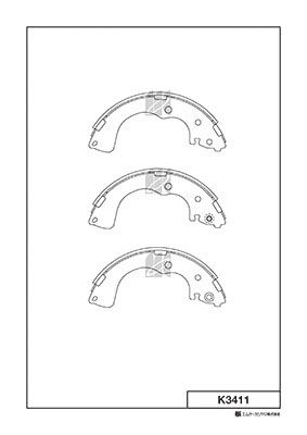 K3411 MK Kashiyama Комплект тормозных колодок