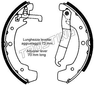 124281 TRUSTING Комплект тормозных колодок