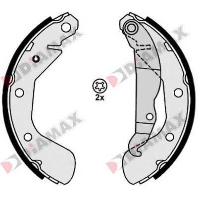 N01313 DIAMAX Комплект тормозных колодок