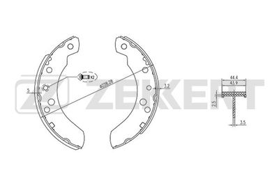 BK4001 ZEKKERT Комплект тормозных колодок