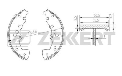 BK4104 ZEKKERT Комплект тормозных колодок