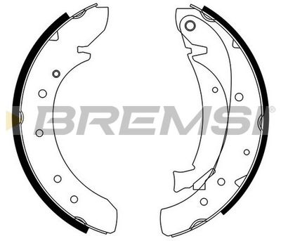 GF0176 BREMSI Комплект тормозных колодок