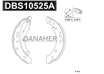 DBS10525A DANAHER Комплект тормозных колодок