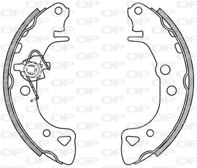 BSA206000 OPEN PARTS Комплект тормозных колодок