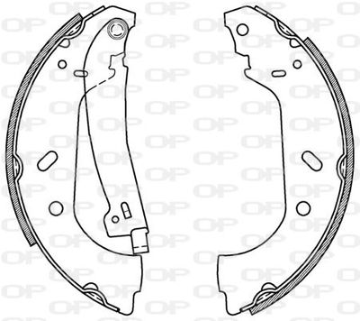 BSA215900 OPEN PARTS Комплект тормозных колодок