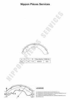 S350I12 NPS Комплект тормозных колодок