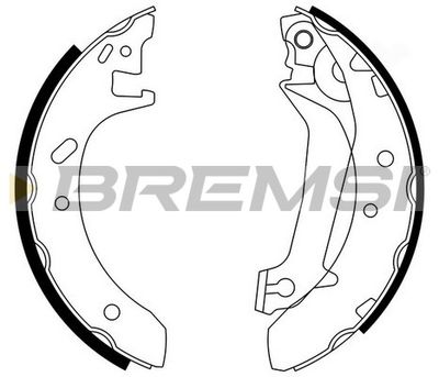 GF0229 BREMSI Комплект тормозных колодок