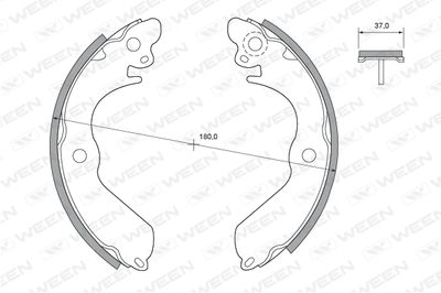 1522380 WEEN Комплект тормозных колодок
