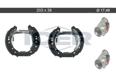 79KT0088C ICER Комплект тормозных колодок