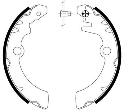 8DB355000501 HELLA PAGID Комплект тормозных колодок