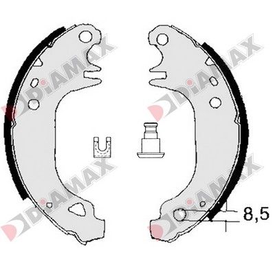 N01029 DIAMAX Комплект тормозных колодок