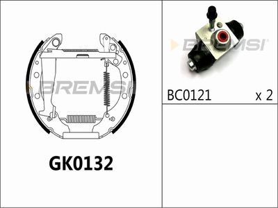 GK0132 BREMSI Комплект тормозных колодок