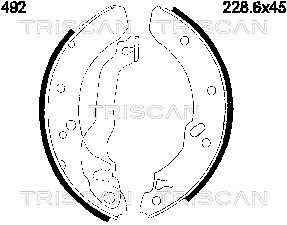 810016492 TRISCAN Комплект тормозных колодок