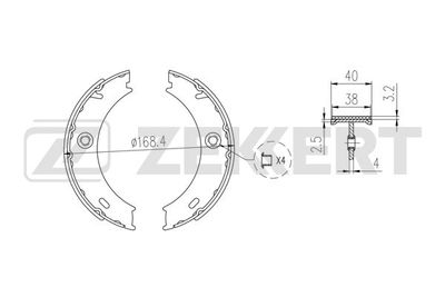 BK4016 ZEKKERT Комплект тормозных колодок