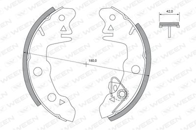1522340 WEEN Комплект тормозных колодок