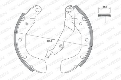 1522051 WEEN Комплект тормозных колодок