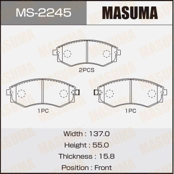 MS2245 MASUMA Комплект тормозных колодок