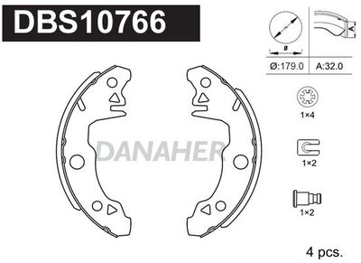 DBS10766 DANAHER Комплект тормозных колодок