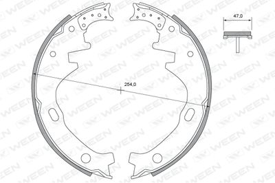 1522319 WEEN Комплект тормозных колодок