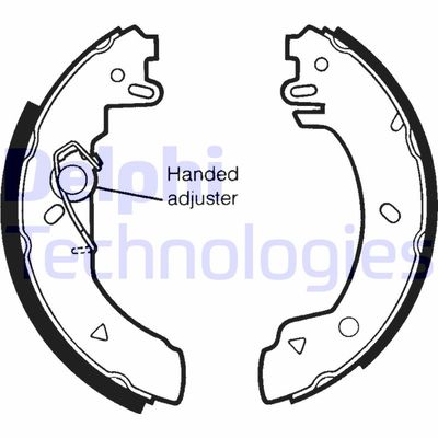 LS1436 DELPHI Комплект тормозных колодок