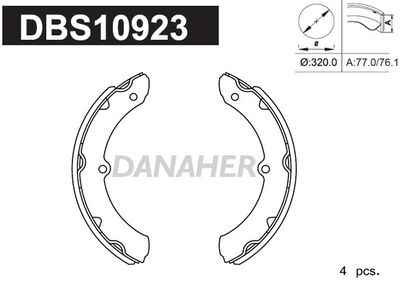 DBS10923 DANAHER Комплект тормозных колодок