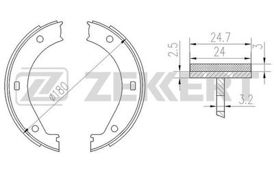 BK4135 ZEKKERT Комплект тормозных колодок