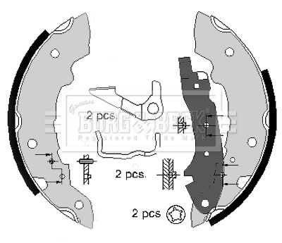 BBS6060 BORG & BECK Комплект тормозных колодок