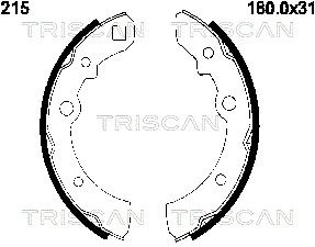 810014215 TRISCAN Комплект тормозных колодок