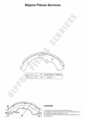 T350A23 NPS Комплект тормозных колодок