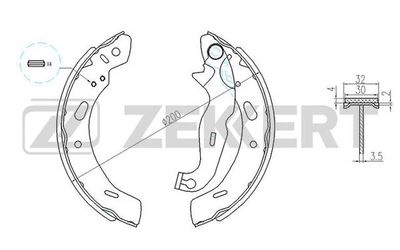 BK4132 ZEKKERT Комплект тормозных колодок