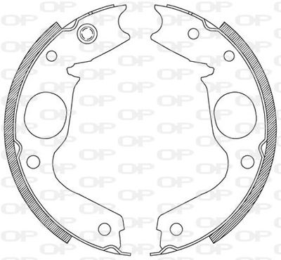 BSA207600 OPEN PARTS Комплект тормозных колодок