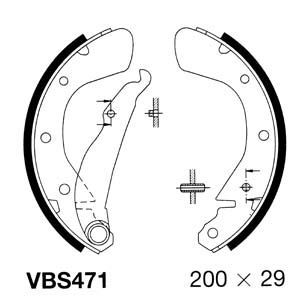 VBS471 MOTAQUIP Комплект тормозных колодок