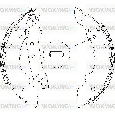 Z403800 WOKING Комплект тормозных колодок