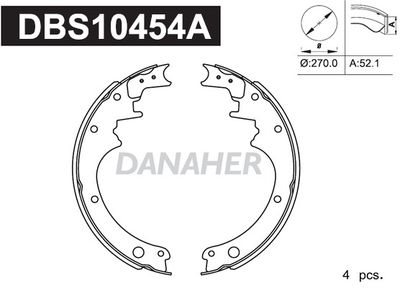 DBS10454A DANAHER Комплект тормозных колодок
