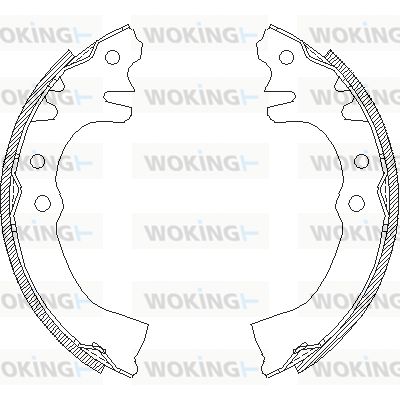 Z415500 WOKING Комплект тормозных колодок