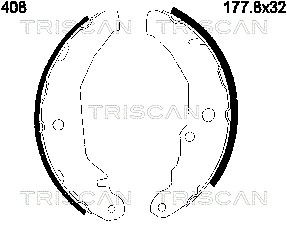 810016408 TRISCAN Комплект тормозных колодок