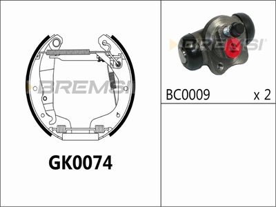 GK0074 BREMSI Комплект тормозных колодок