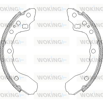 Z434400 WOKING Комплект тормозных колодок