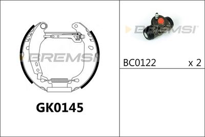 GK0145 BREMSI Комплект тормозных колодок