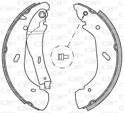 BSA204800 OPEN PARTS Комплект тормозных колодок