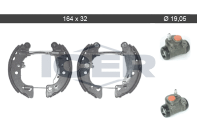 79KT0100C ICER Комплект тормозных колодок