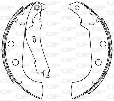 BSA206400 OPEN PARTS Комплект тормозных колодок