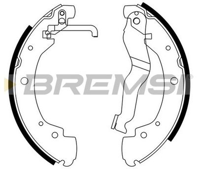 GF0557 BREMSI Комплект тормозных колодок