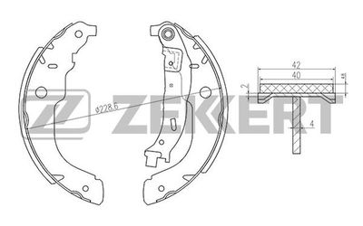 BK4139 ZEKKERT Комплект тормозных колодок